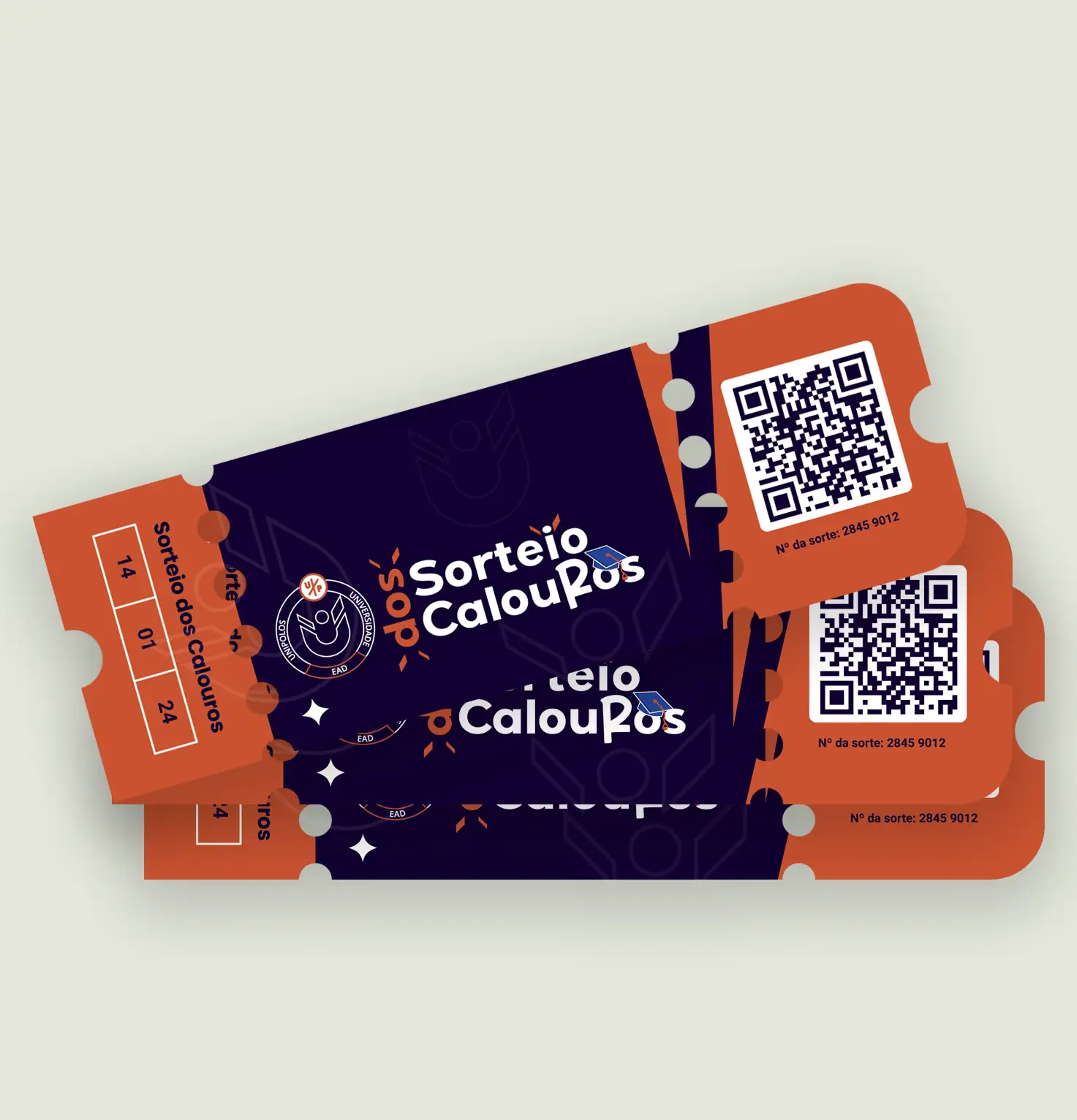 3 cupons sorteio dos calouros UniPolos